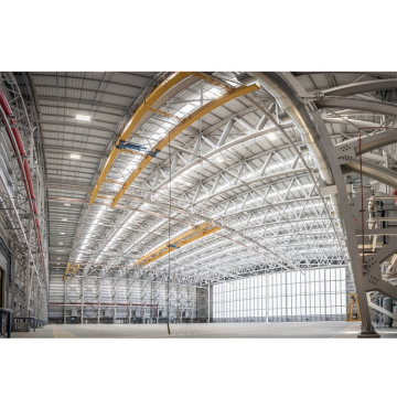 Vorgefertigte Stahlkonstruktionen Gebäude Raumrahmen Flugzeuge Hangarbogendach